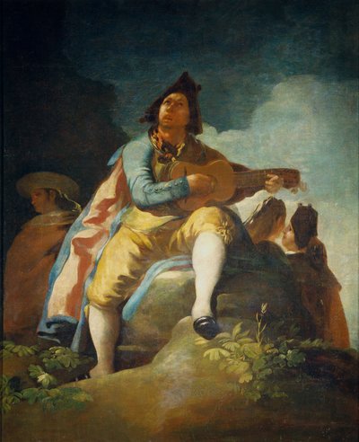 Majo met de gitaar door Francisco de Goya